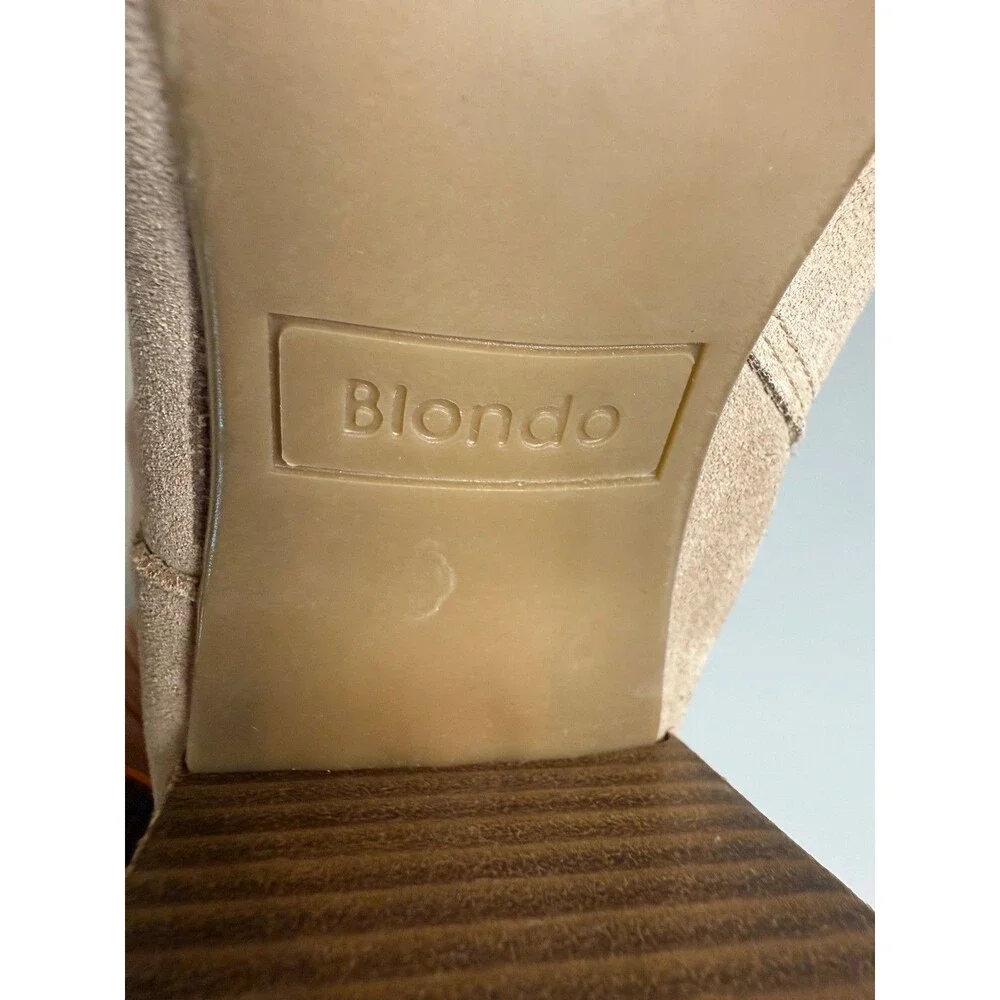 Blondo Women's Tasel Waterproof Ankle Bootie US 7.5 Tan Suede